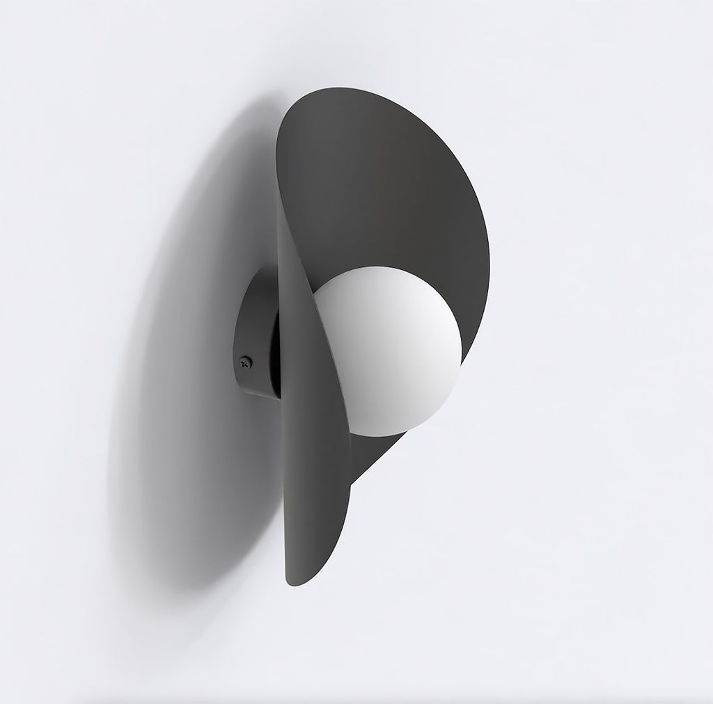 Wandlamp gepoedercoat staal Fiero modern zwart met witte kap Ø 10 cm, G9-fitting, voor hal, woonkamer en slaapkamer