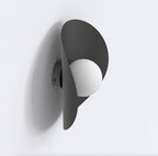 Wandlamp gepoedercoat staal Fiero modern zwart met witte kap Ø 10 cm, G9-fitting, voor hal, woonkamer en slaapkamer