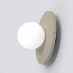 Wandlamp gepoedercoat staal en vilt Calma boho beige 20 x 13 cm, G9 fitting voor slaapkamer en gang
