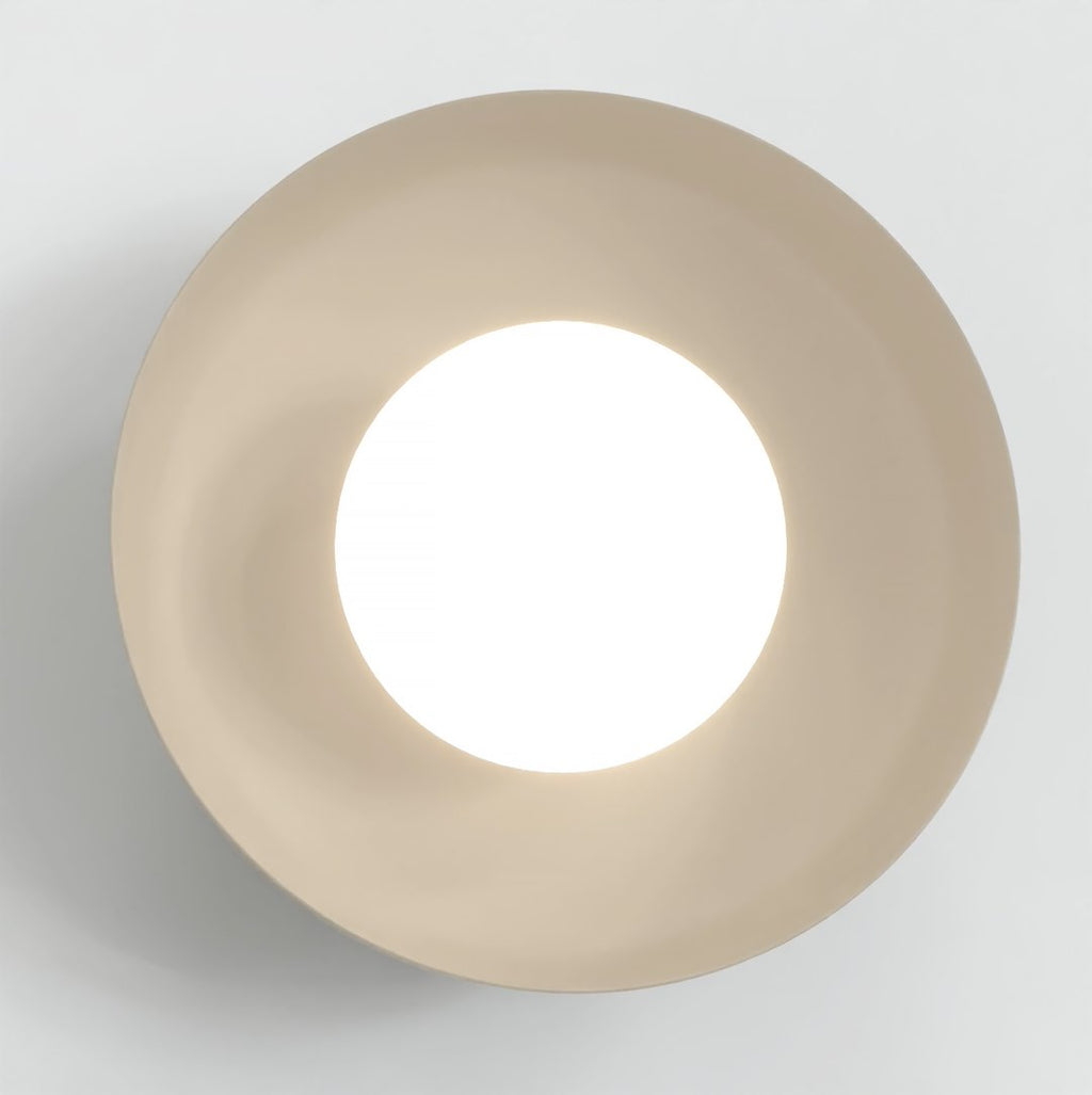 Wandlamp gepoedercoat staal minimalistisch Ozzy mokka en zwart, witte kap Ø 10 cm, G9 – hal, woonkamer