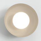 Wandlamp gepoedercoat staal minimalistisch Ozzy mokka en zwart, witte kap Ø 10 cm, G9 – hal, woonkamer