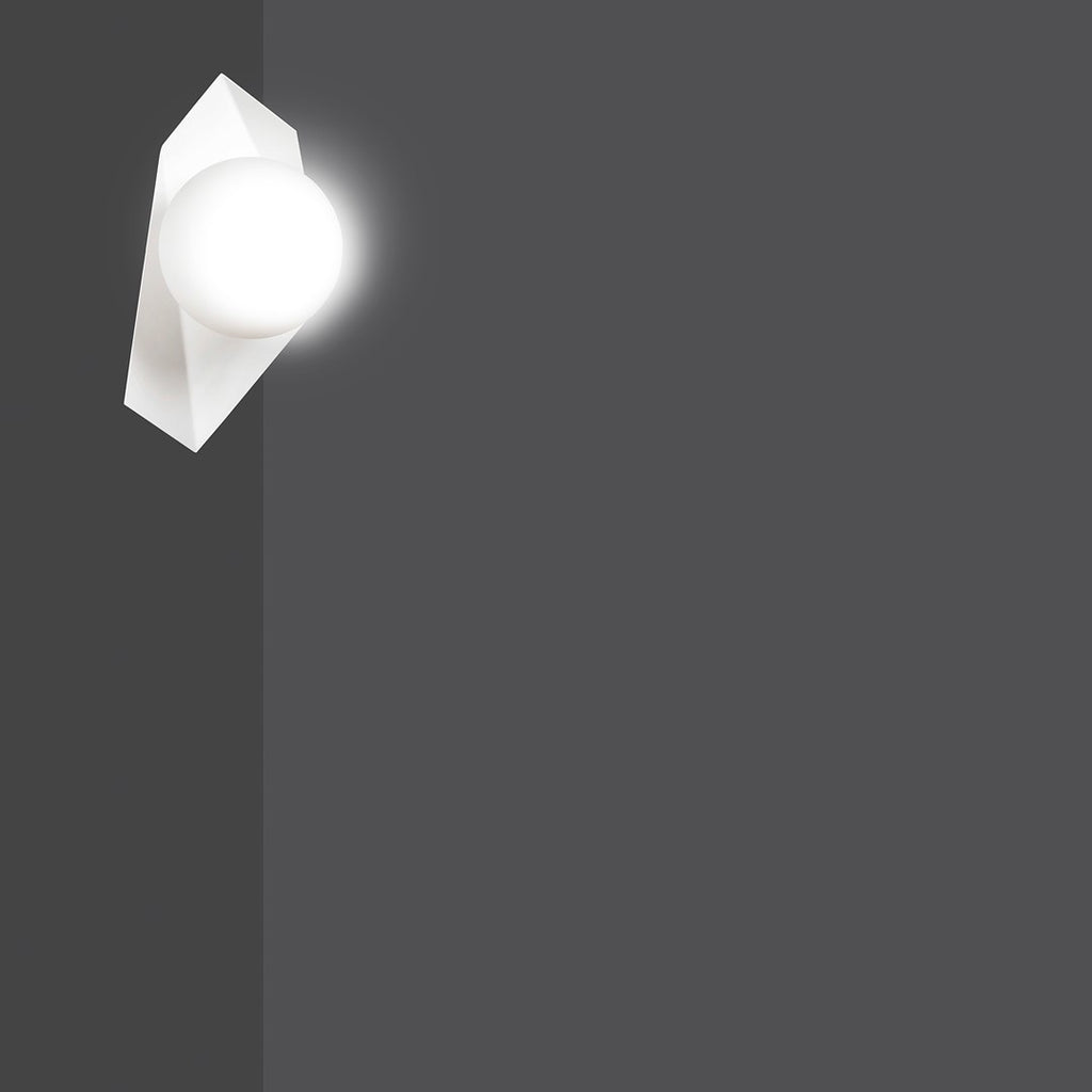 Wandlamp gepoedercoat staal en glas modern Drifton wit, kap Ø 15 cm, 1 x E14, voor hal, trap of woonkamer