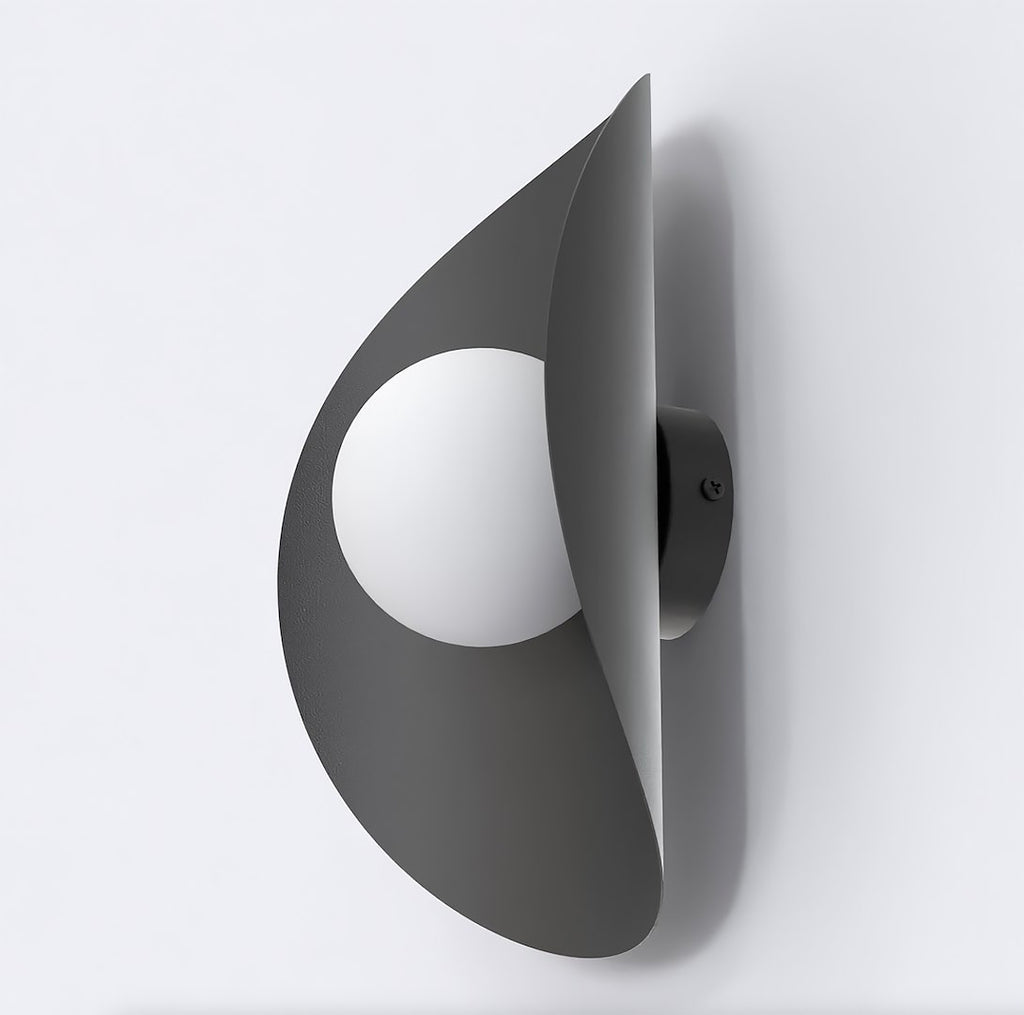 Wandlamp gepoedercoat staal Fiero modern zwart met witte kap Ø 10 cm, G9-fitting, voor hal, woonkamer en slaapkamer