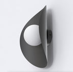 Wandlamp gepoedercoat staal Fiero modern zwart met witte kap Ø 10 cm, G9-fitting, voor hal, woonkamer en slaapkamer