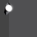 Wandlamp gepoedercoat staal Drifton zwart, witte glazen kap Ø 15 cm, 20 x 30 cm, hal en woonkamer