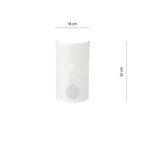 Wandlamp Aston gepoedercoat staal met stoffen kap, industrieel, wit en goud, Ø 18 cm, 1 x E14