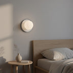 Wandlamp staal minimalistisch Americana K1, wit, bol Ø 10 cm, G9 fitting voor hal of slaapkamer
