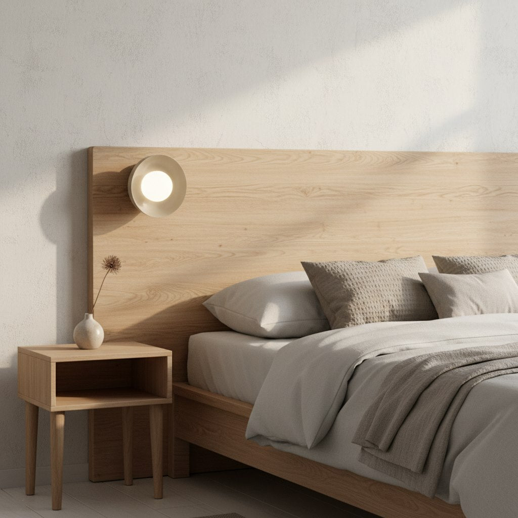 Wandlamp gepoedercoat staal minimalistisch Ozzy mokka en zwart, witte kap Ø 10 cm, G9 – hal, woonkamer