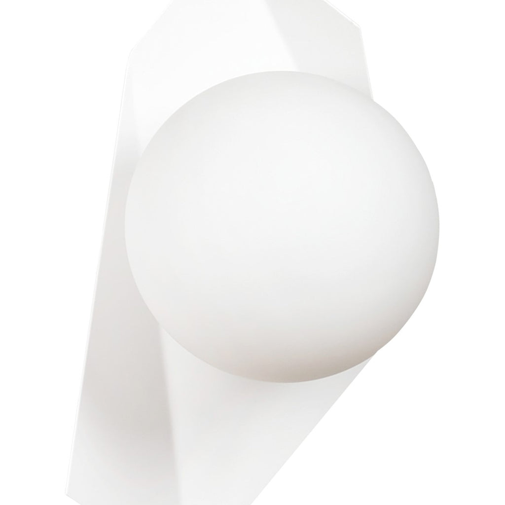 Wandlamp gepoedercoat staal en glas modern Drifton wit, kap Ø 15 cm, 1 x E14, voor hal, trap of woonkamer