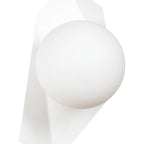 Wandlamp gepoedercoat staal en glas modern Drifton wit, kap Ø 15 cm, 1 x E14, voor hal, trap of woonkamer