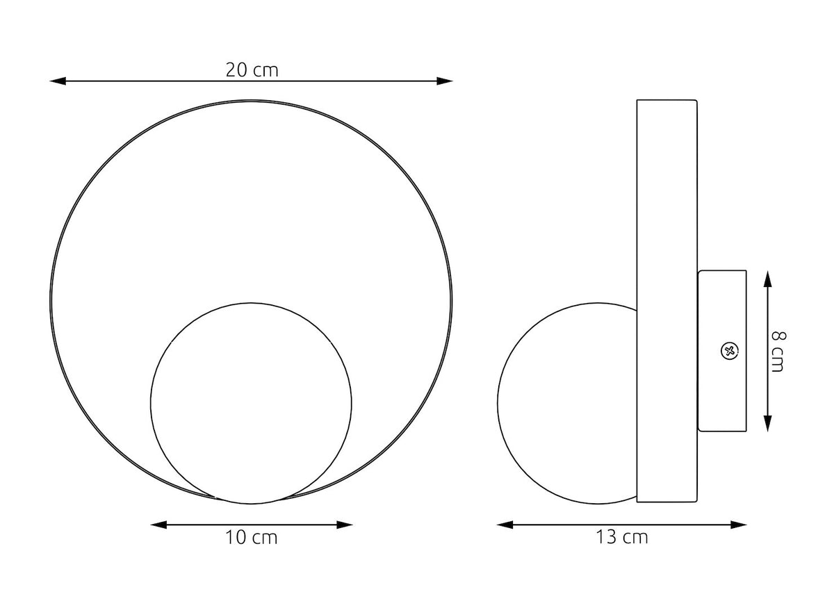 Wandlamp staal minimalistisch Kido K1, wit – 20 x 20 cm, G9 fitting, voor hal, slaapkamer en woonkamer