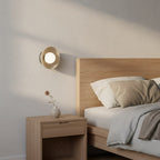Wandlamp gepoedercoat staal minimalistisch Ozzy mokka en zwart, witte kap Ø 10 cm, G9 – hal, woonkamer