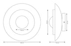 Wandlamp gepoedercoat staal Scandinavisch Poppi zwart met witte kap, G9 fitting, led max. 8 W
