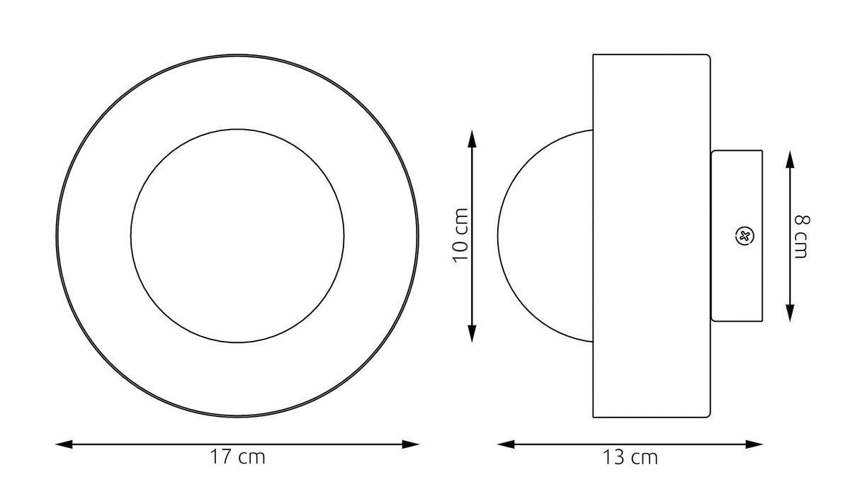 Wandlamp gepoedercoat staal minimalistisch mokka met witte bol Ø 10 cm, G9 fitting, voor hal en slaapkamer