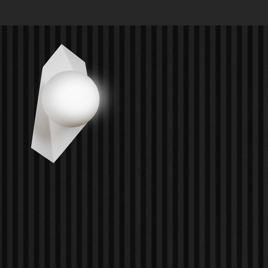 Wandlamp gepoedercoat staal en glas modern Drifton wit, kap Ø 15 cm, 1 x E14, voor hal, trap of woonkamer