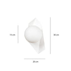 Wandlamp gepoedercoat staal en glas modern Drifton wit, kap Ø 15 cm, 1 x E14, voor hal, trap of woonkamer