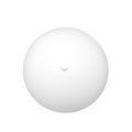 Ronde witte wandlamp Mush K2 met gladde afgeronde kap en een klein knopje in het midden