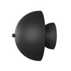Wandlamp gepoedercoat staal Mush zwart, Ø 18 cm, 2 fittingen G9, voor slaapkamer, woonkamer of hal