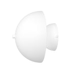 Wandlamp gepoedercoat staal Mush K2 wit, Scandinavisch, kap Ø 18 cm, voor slaapkamer, woonkamer en gang