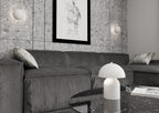 Wandlamp gepoedercoat staal Mush K2 wit, Scandinavisch, kap Ø 18 cm, voor slaapkamer, woonkamer en gang