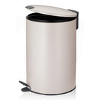 Pedaalemmer metaal Mats beige 12 L, met geruisloos sluitsysteem en antislipbasis