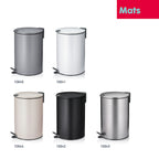 Pedaalemmer metaal Mats beige 12 L, met geruisloos sluitsysteem en antislipbasis