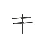 Handdoekrek staand gepoedercoat metaal Ken zwart, hoogte 88 cm, Ø 25,5 cm voor de badkamer