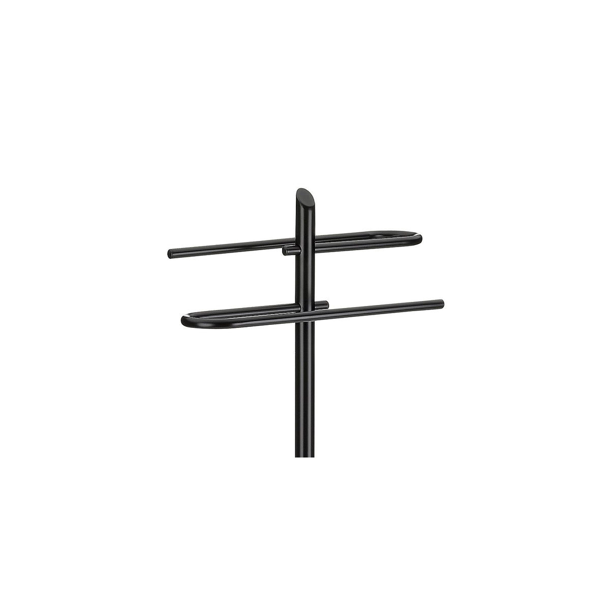 Handdoekrek staand gepoedercoat metaal Ken zwart, hoogte 88 cm, Ø 25,5 cm voor de badkamer