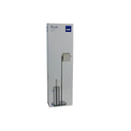 Toiletgarnituur staand verchroomd metaal Style zilver 20 x 20 x 71 cm, toiletborstel en toiletrolhouder