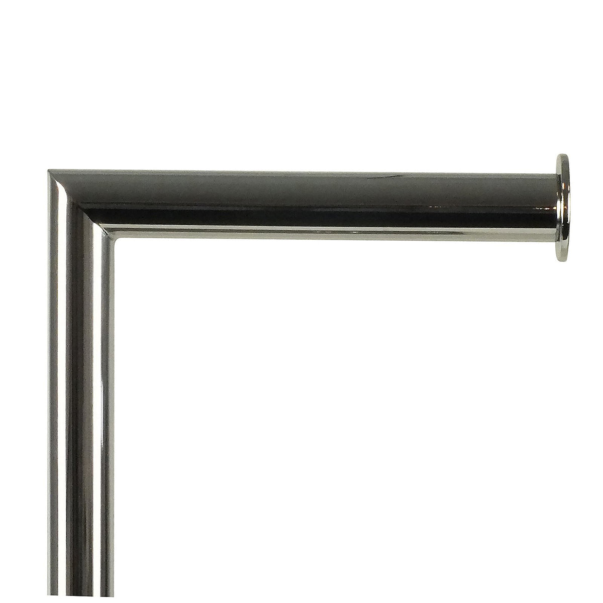 Toiletgarnituur staand verchroomd metaal Style zilver 20 x 20 x 71 cm, toiletborstel en toiletrolhouder