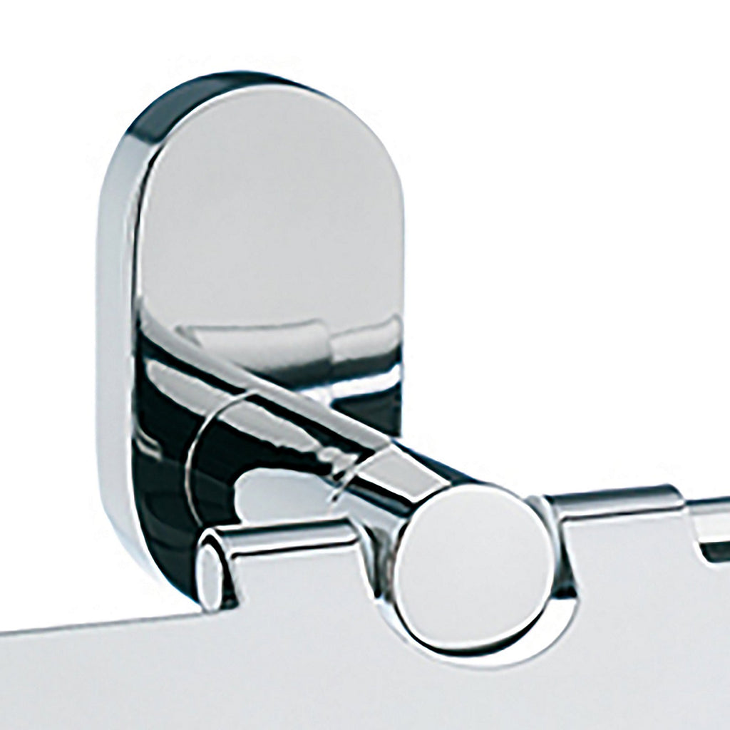 Toiletrolhouder Lucido roestvrijstaal 18/10 hoogglans zilver, met klep en wandbevestiging – 14,5 x 15,5 cm