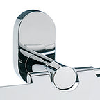 Toiletrolhouder Lucido roestvrijstaal 18/10 hoogglans zilver, met klep en wandbevestiging – 14,5 x 15,5 cm