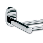 Handdoekrek dubbel roestvrij staal Lucido hoogglans zilver, 75,5 x 6 x 12,5 cm, badkamer