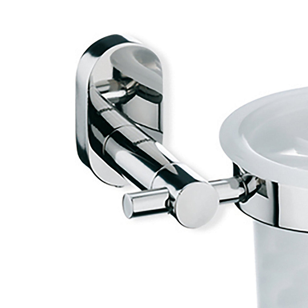 Toiletborstelhouder wandmontage roestvrij staal Lucido, hoogglans zilver, 45 x 15 cm, voor de badkamer