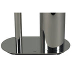 Toiletset toiletborstel en toiletrolhouder vrijstaand roestvrij staal Lucido zilver 76,5 cm voor de badkamer