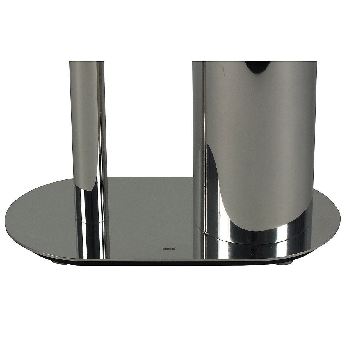 Toiletset toiletborstel en toiletrolhouder vrijstaand roestvrij staal Lucido zilver 76,5 cm voor de badkamer