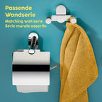 Toiletset toiletborstel en toiletrolhouder vrijstaand roestvrij staal Lucido zilver 76,5 cm voor de badkamer