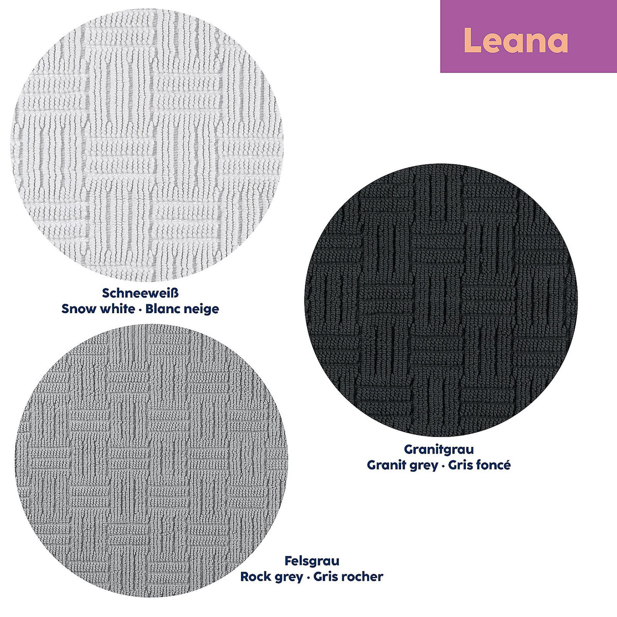 Badmat katoen Leana steengrijs 100 x 60 cm, met antisliprug voor de badkamer