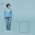 Badmat gerecycled polyester Ombre jade groen 65 x 55 cm, hoogpolig met antislip-onderzijde voor de badkamer