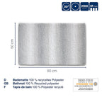 Badmat gerecycled polyester ombre oudroze 80 x 50 cm, antislip en hoogpolig voor de badkamer