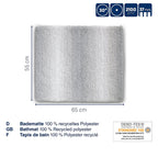 Badmat gerecycled polyester Ombre Freeze Blue, antislip, 65 x 55 cm, geschikt voor vloerverwarming