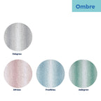 Badmat gerecycled polyester Ombre Freeze Blue, antislip, 65 x 55 cm, geschikt voor vloerverwarming