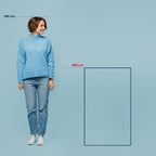 Badmat gerecycled polyester Ombre grijs 100 x 60 cm, hoogpolig met antislip-achterkant