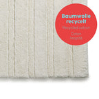 Badmat Megan gebroken wit 100 x 60 cm, extra zacht met antislip-onderkant voor de badkamer
