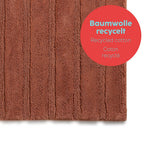 Badmat Megan terra 100 x 60 cm, zacht, antislip en machinewasbaar voor de badkamer