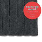 Badmat Megan granietgrijs 80 x 50 cm, zacht met antislip-onderzijde voor de badkamer