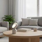 Tafellamp staal Boto Scandinavisch wit – Ø 18 x 31 cm, voor nachtkastje en bijzettafel