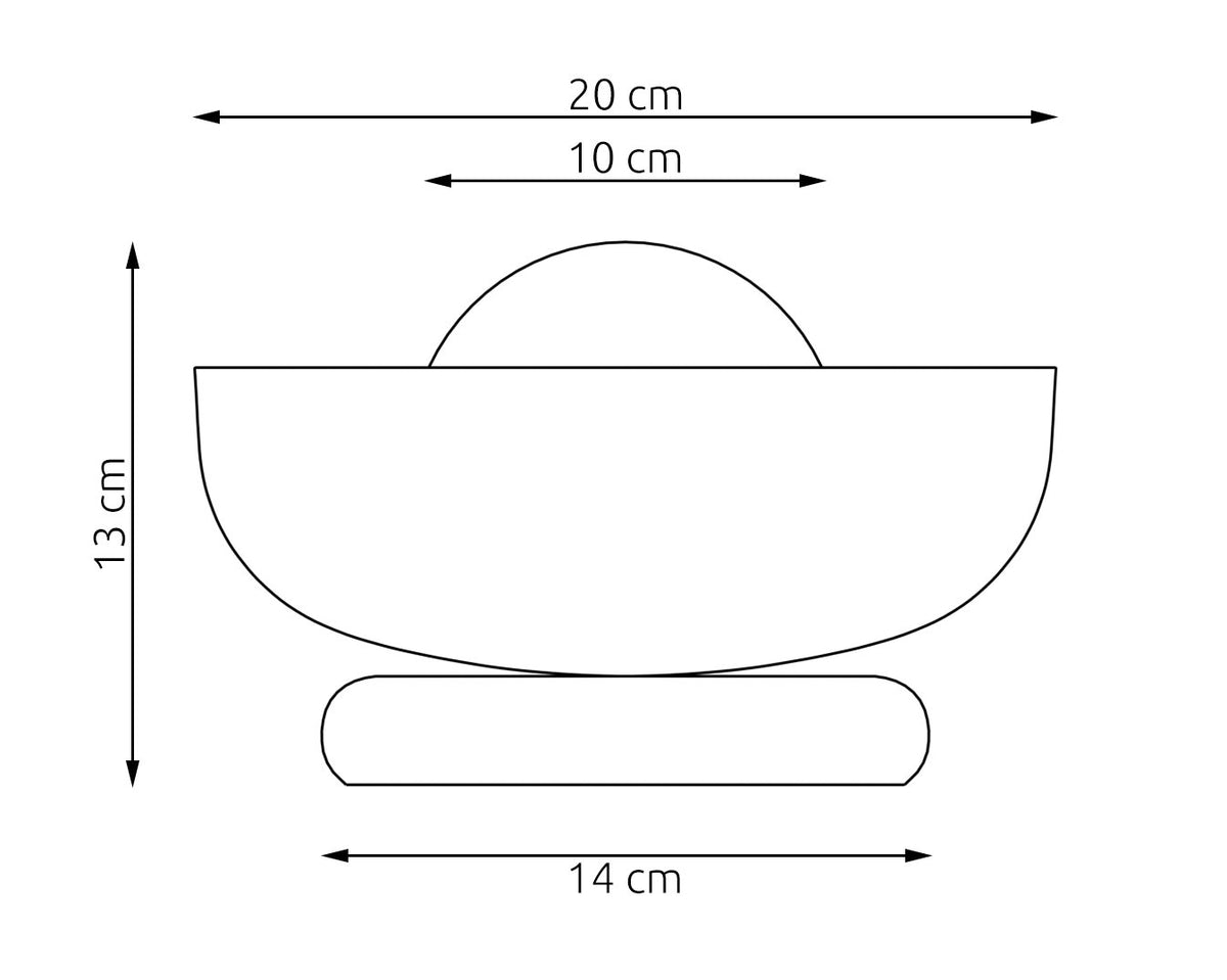 Tafellamp Ozzy gepoedercoat staal wit met zwarte voet, minimalistisch, 20 x 20 x 13 cm, G9 led, voor nachtkastje of console