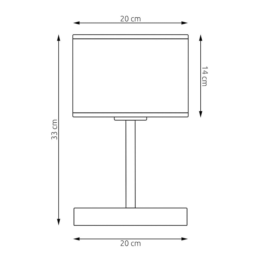 Tafellamp gepoedercoat staal Lux modern wit en goud, kap Ø 20 cm, E27-fitting voor bureau of nachtkastje