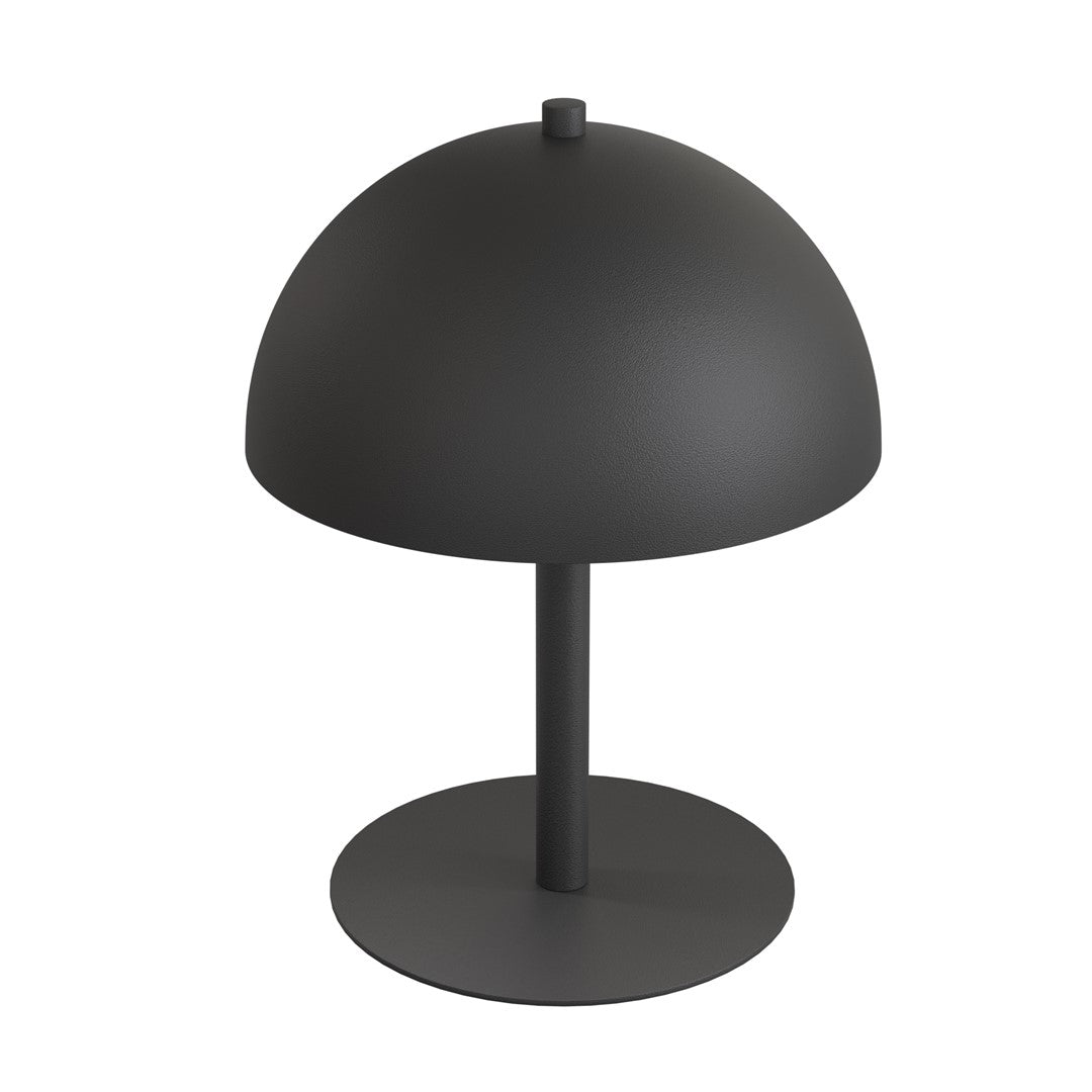 Tafellamp staal Scandinavisch Mogu zwart Ø 18 cm, hoogte 24 cm, nachtlamp voor slaapkamer